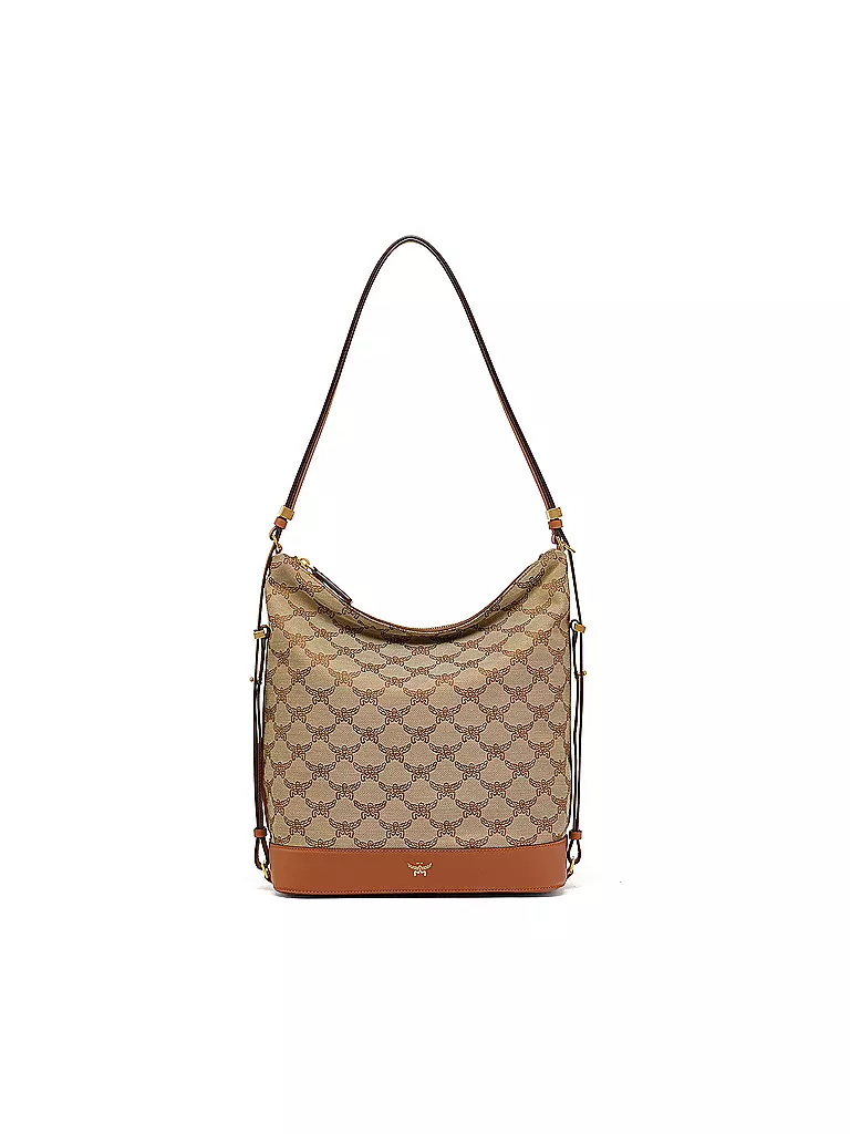 Wunderschöne große high quality MCM Lackleder Tasche creme